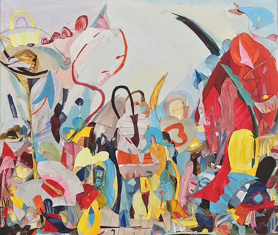 Summer Song, 2017, Acrylic and paper collage 30 x 36 inches (76 x 92 cm)
