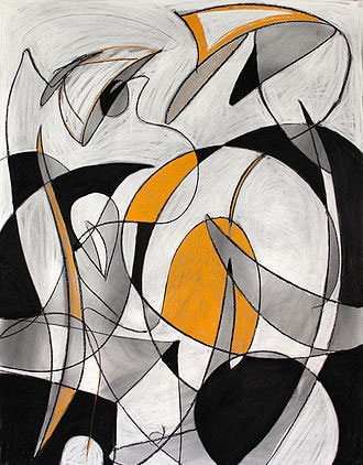 Night Light, 2012, charcoal and conte crayoon on paper, 70.86 x 55.11 inches (180cm x 140cm)