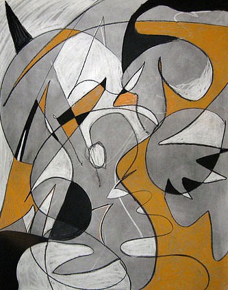 Composition 1A, 2011x 45.66 x  58.88  inches (149cm x 116cm), charcoal and conte crayon on paper