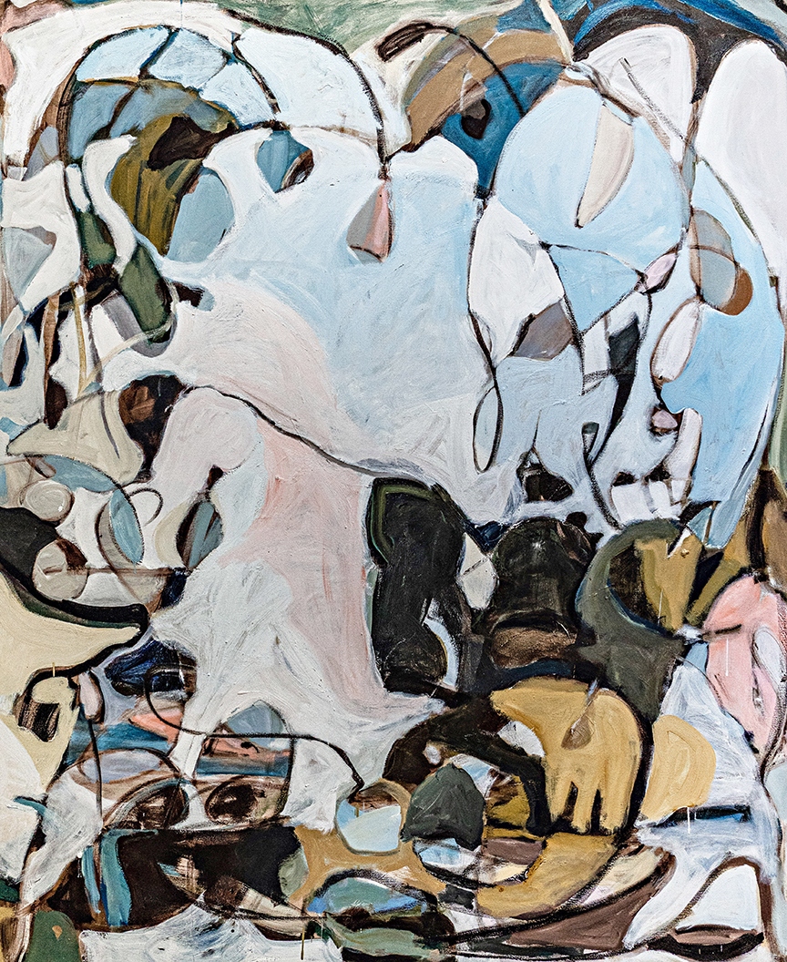Into the Woods, 72 x 60 inches, oil on canvas, 2021