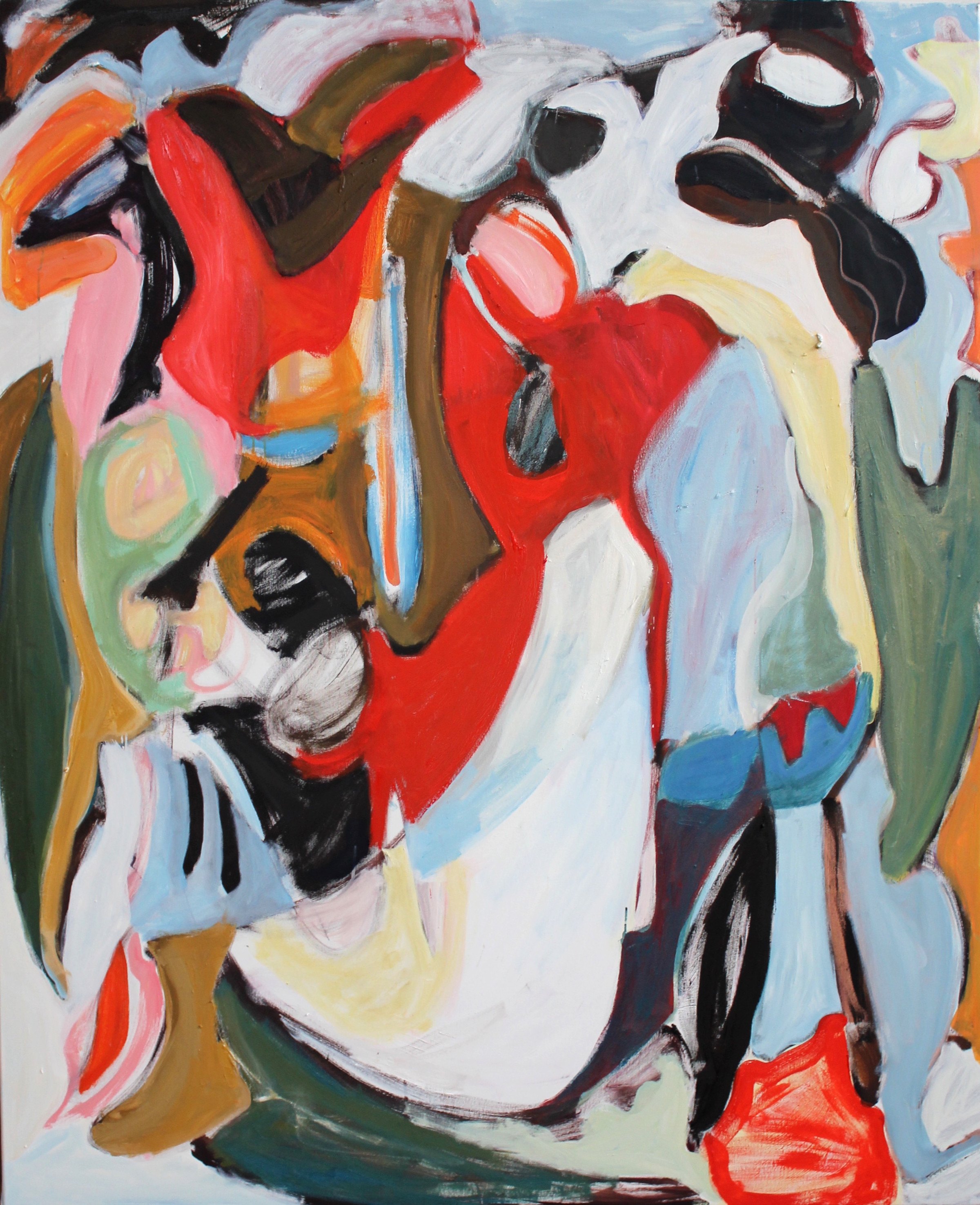 Harmony Red, 71 x 59 inches, oil on canvas, 2019