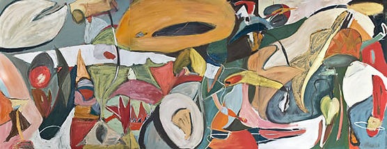 Wilmington Triptych, 2008, oil on canvas, 180 x 72 inches (457.2 x 182.88 cm)