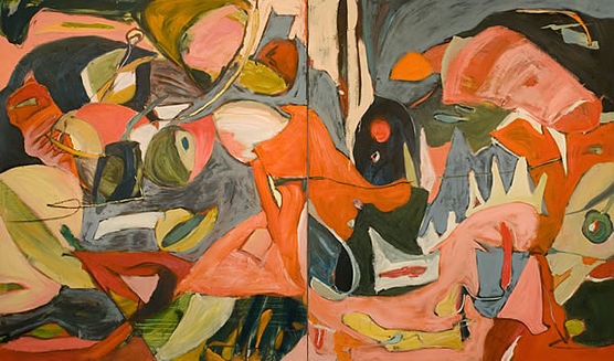 Diptych, 2008, oil on canvas, 72 x 120 inches, (182.88 x 304.8 cm)