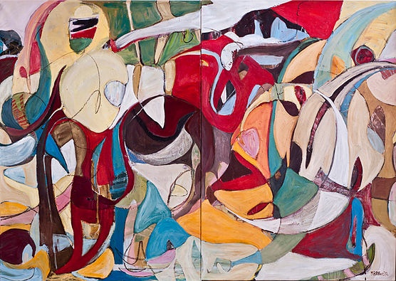 Secrets of Day and Night, 2012, Oil on Canvas, 9.8 x 13 ft (3 x 4 meters)