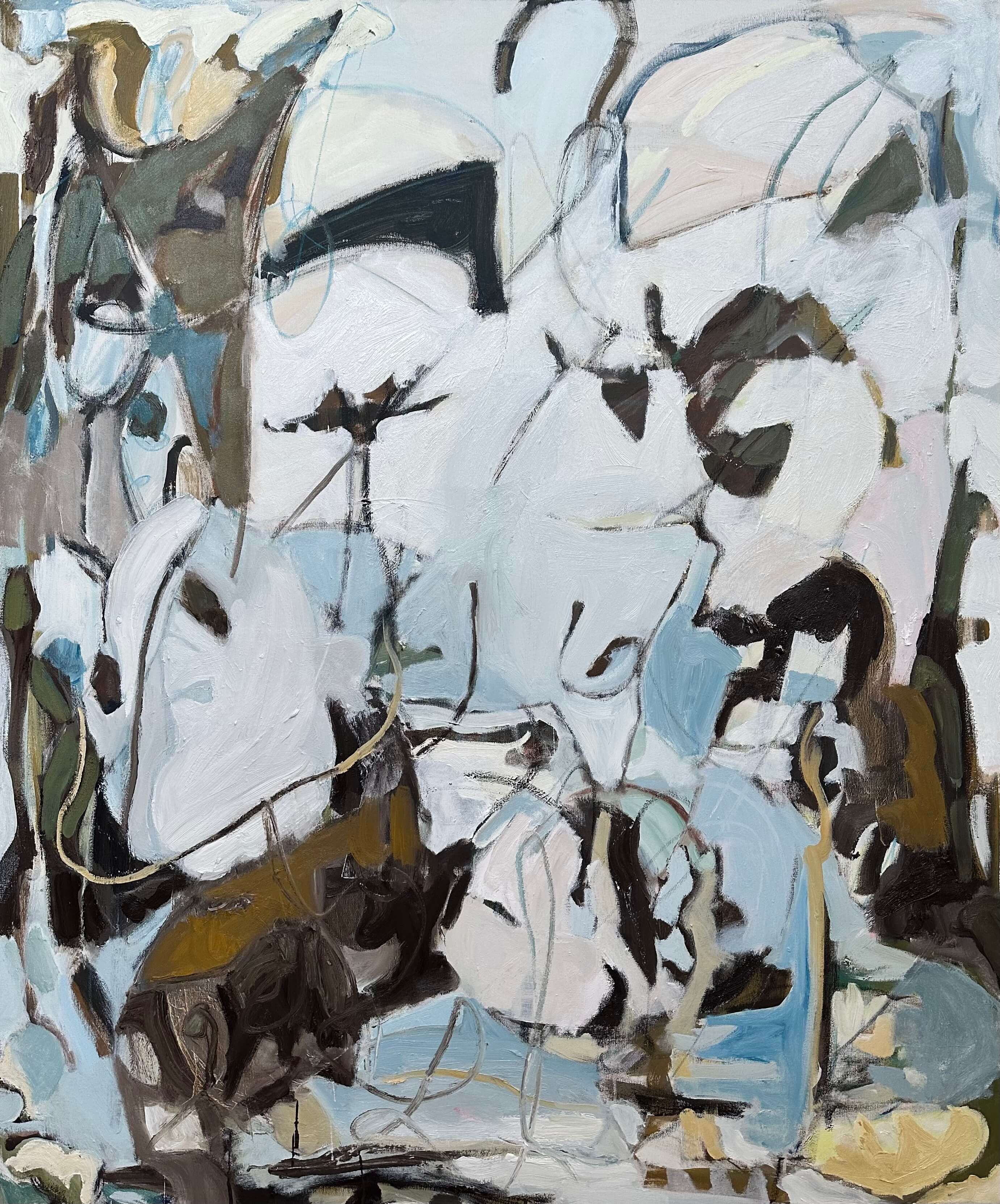 Forest Bathing I, 50 x 42 inches, oil on canvas, 2023