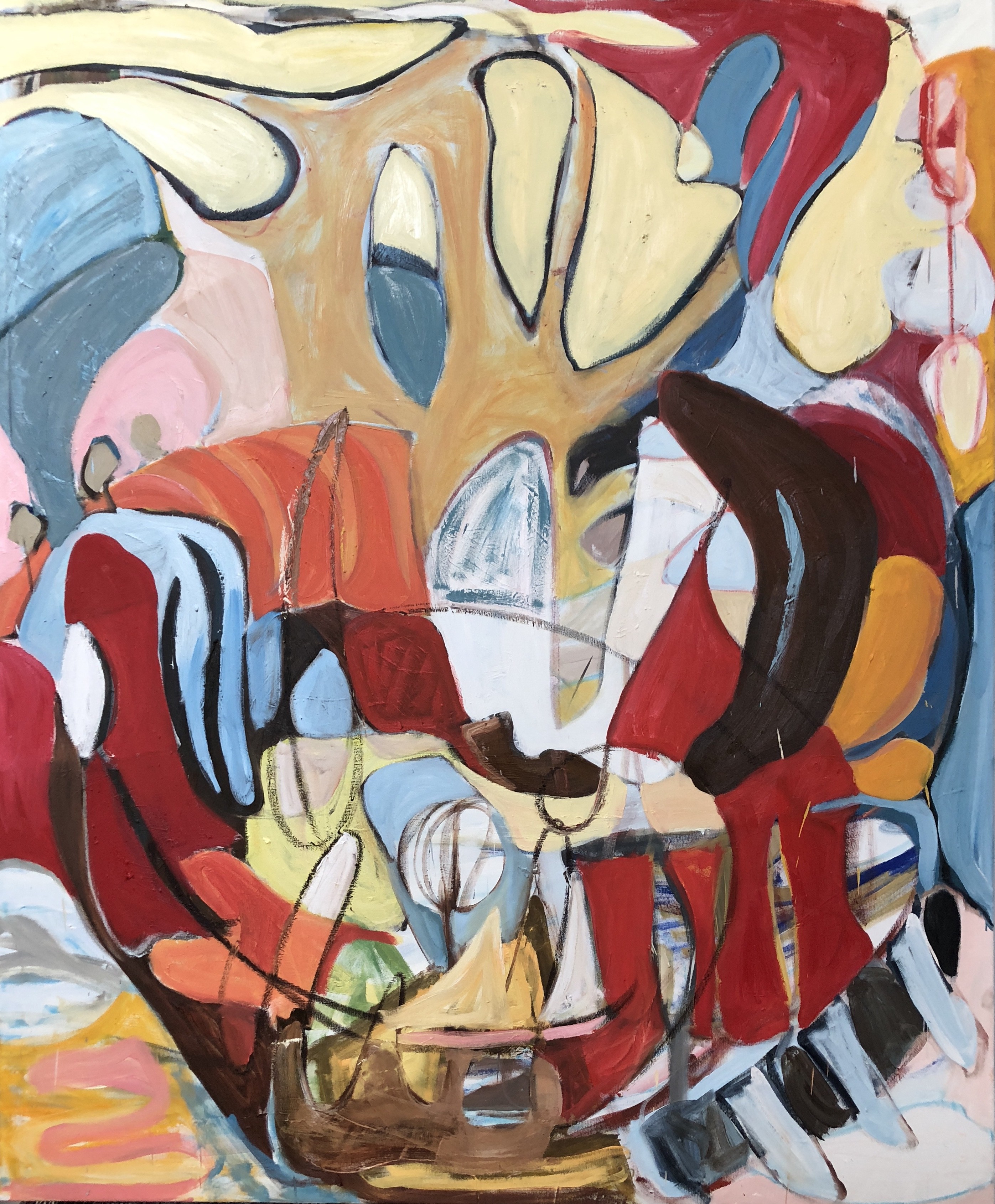 Gira Gira, oil on canvas, 72 x 60 inches, 2018