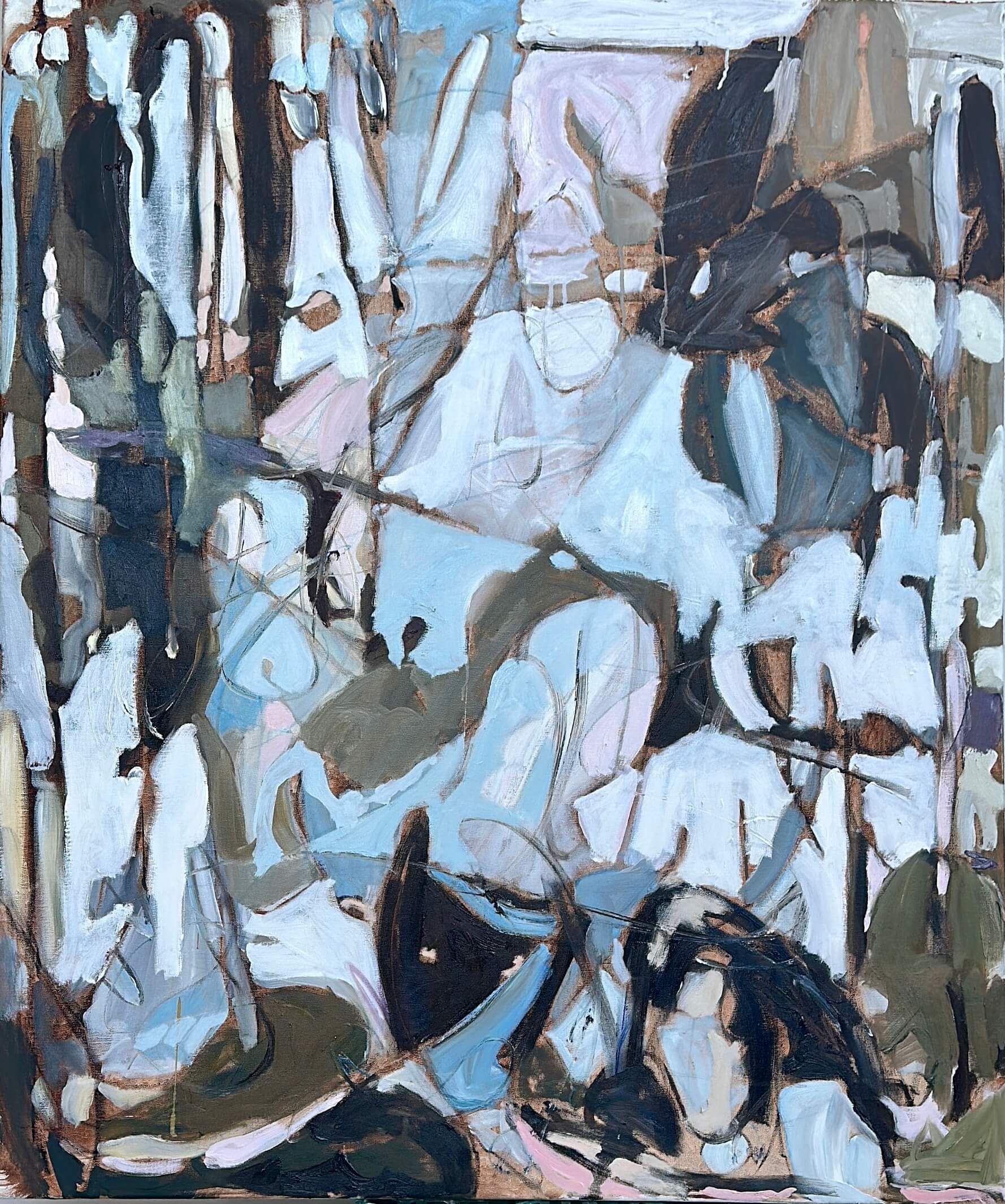 Italian Winter, 50 x 42 inches, oil on canvas, 2023