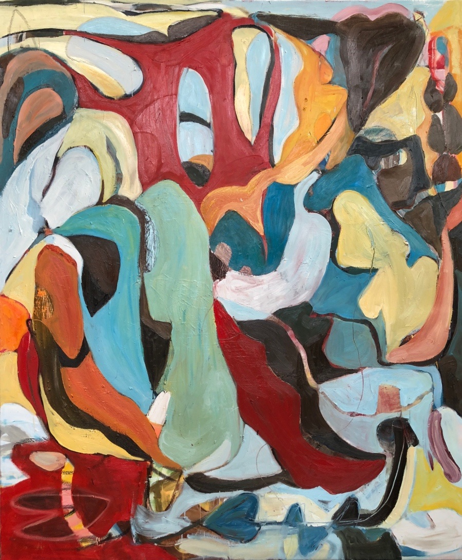 Love Rollercoaster, 72 x 60 inches, oil on canvas, 2018