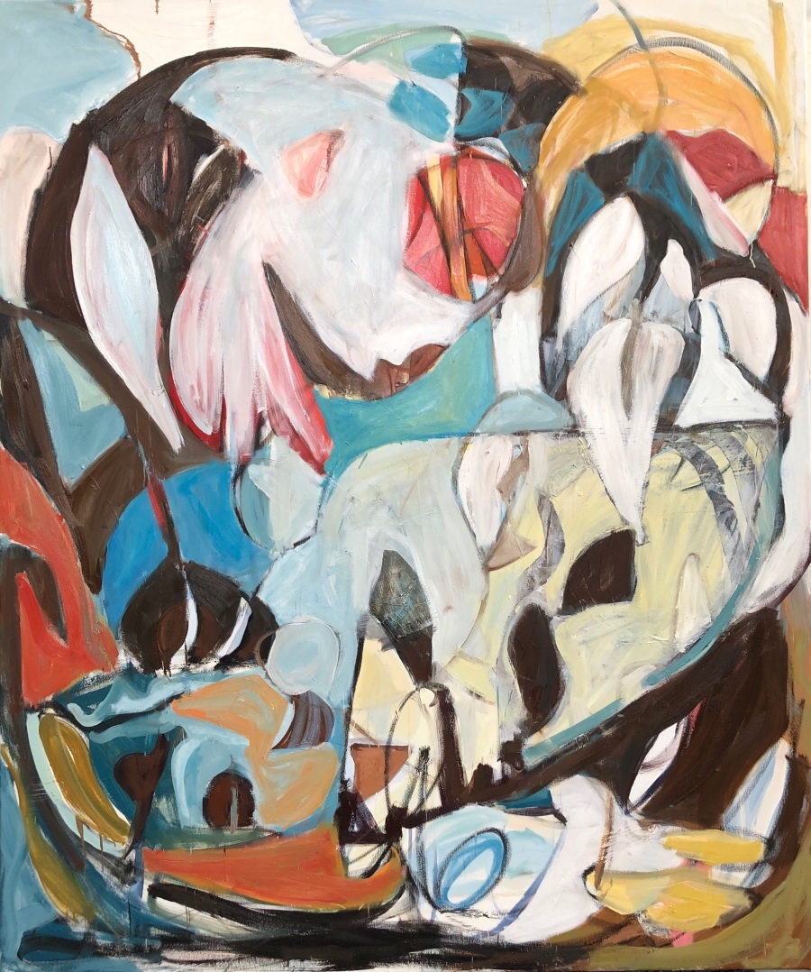 New Day, 72 x 60 inches oil on canvas, 2018