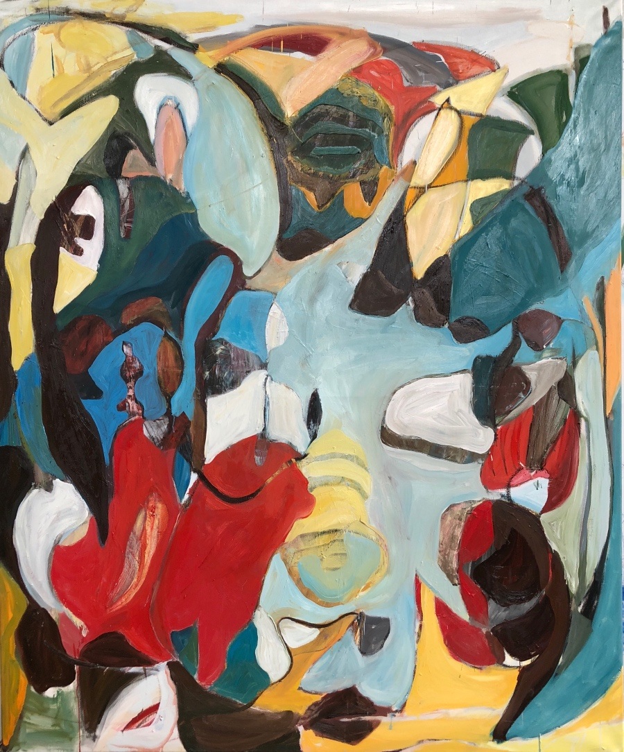 Ring My Bell, 72 x 60 inches, oil on canvas, 2018